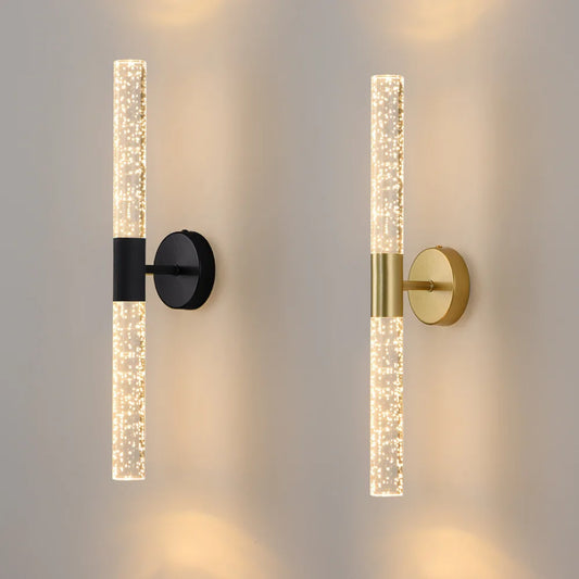 Nordic Bubbles Crystal Rod LED Wall Lamp – Modern Elegance